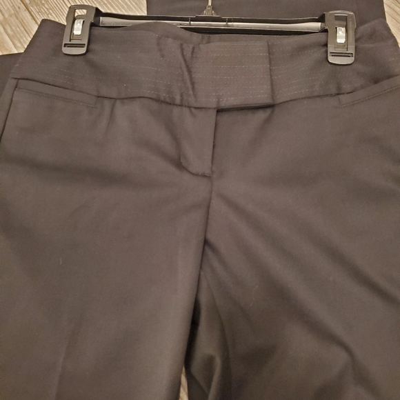 EXPRESS EDITOR FIT PANTS SIZE 4 BLACK STRAIGHT FIT LOW RISE Y2K - Picture 3 of 4